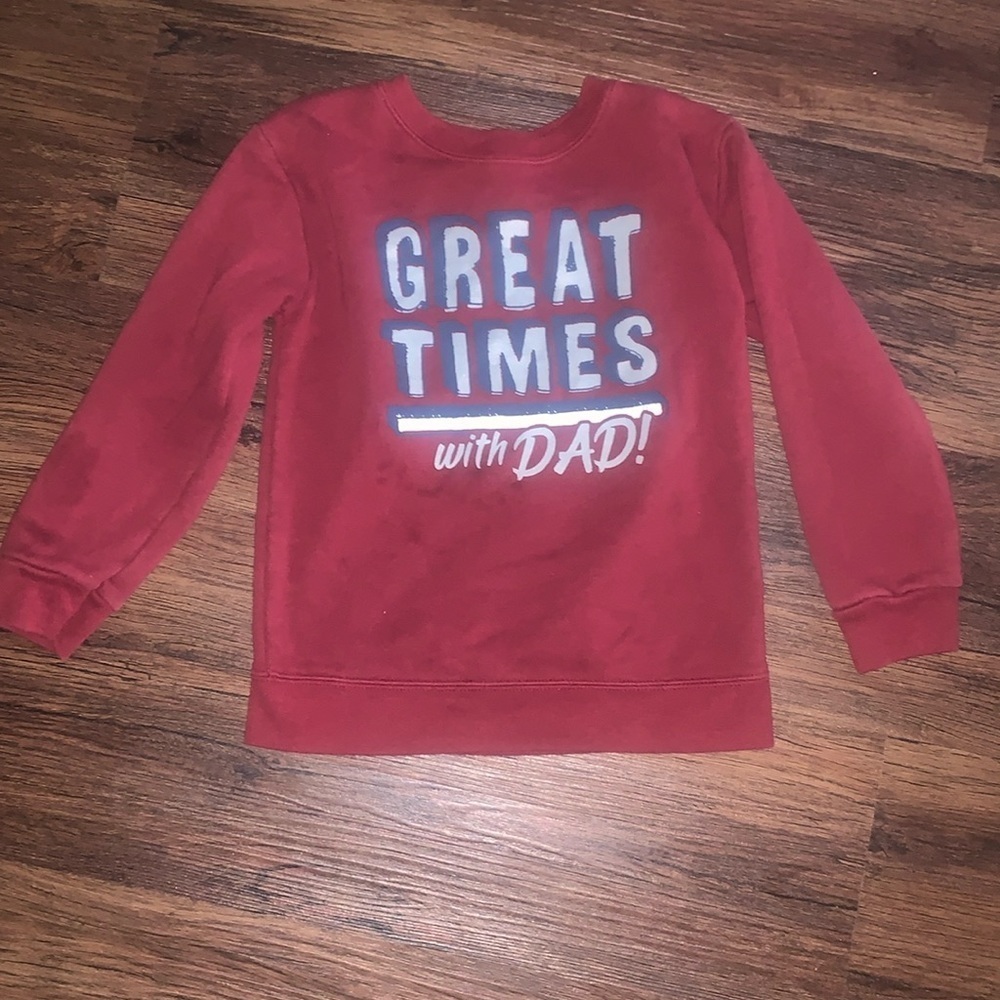 Garanimals “great times with dad” burgundy sweatshirt size 4T‎